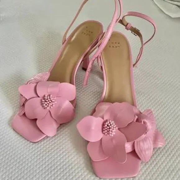 A New Day Women's Sz 7 Antonette Heels Pink 3” Heel New No Box - Picture 3 of 3